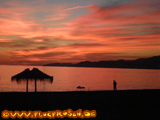 Sonnenuntergang am Strand von Salobrena